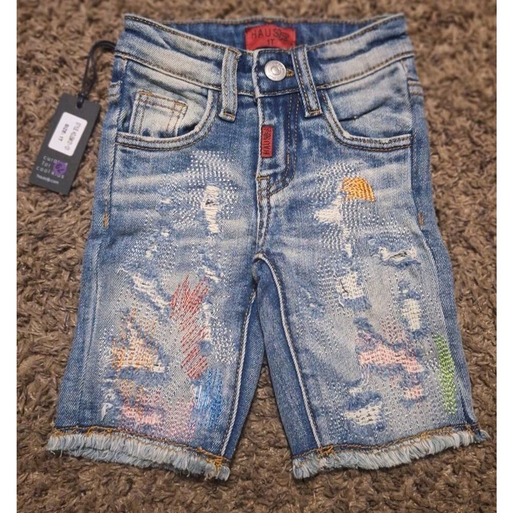 MSRP $52 NWT Haus Jr Aro Denim Short Size 2T Boys or Unisex (2)